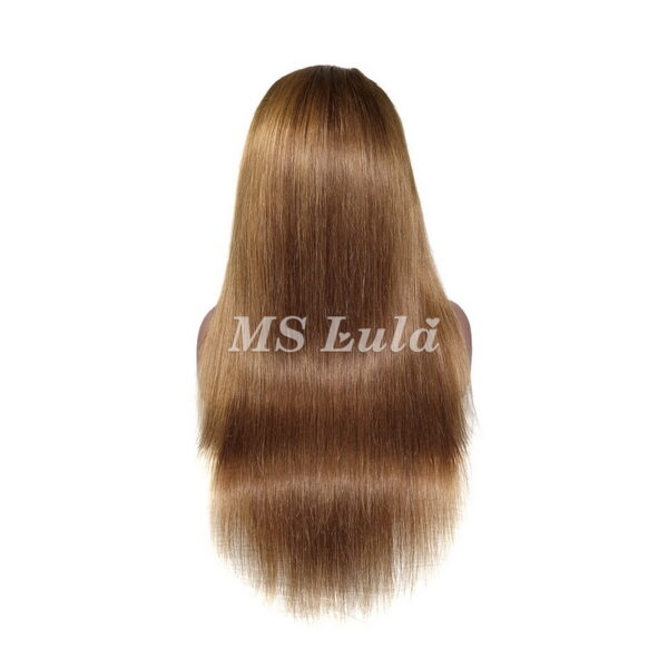 #4/#6 Straight Transparent Lace 13x4 Full Frontal Human Hair Wig - Image 2